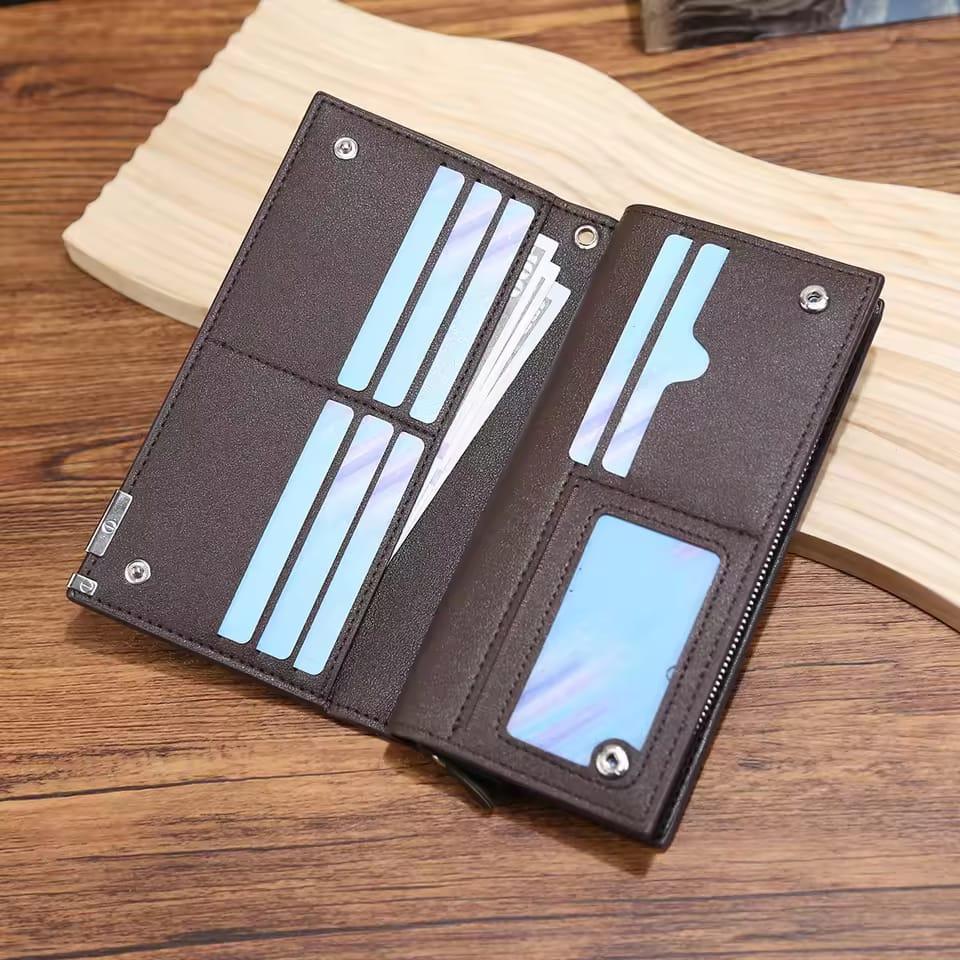 Men's Premium Leather Wallet with Free Card Holder, Multicolor, Durable