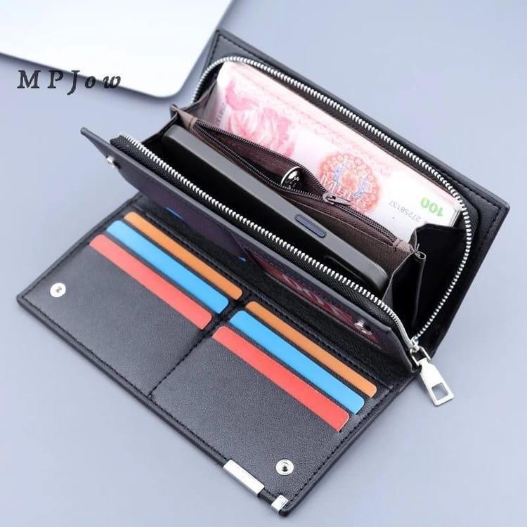 Men's Premium Leather Wallet with Free Card Holder, Multicolor, Durable