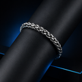 Tactical Steel Bracelet Silver with Lobster Clasp
