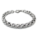 Tactical Steel Bracelet Silver with Lobster Clasp